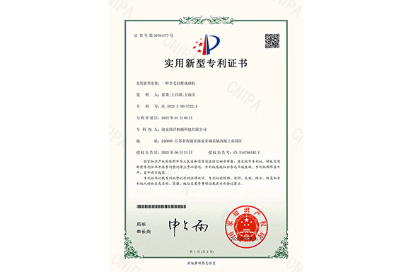 一种羊毛拉断成球机(实用)
